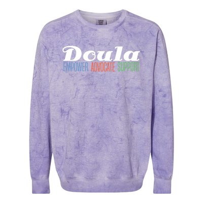 Doula Midwife Gift Birthing Labor Coach Support Funny Gift Colorblast Crewneck Sweatshirt