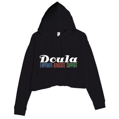 Doula Midwife Gift Birthing Labor Coach Support Funny Gift Crop Fleece Hoodie