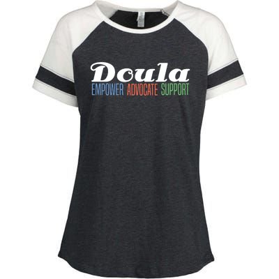 Doula Midwife Gift Birthing Labor Coach Support Funny Gift Enza Ladies Jersey Colorblock Tee