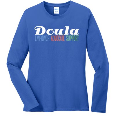 Doula Midwife Gift Birthing Labor Coach Support Funny Gift Ladies Long Sleeve Shirt