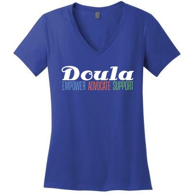 Doula Midwife Gift Birthing Labor Coach Support Funny Gift Women's V-Neck T-Shirt