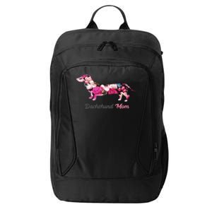 Dachshund Mom Gift Floral Doxie Mama MotherS Day Gift City Backpack