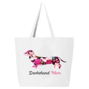 Dachshund Mom Gift Floral Doxie Mama MotherS Day Gift 25L Jumbo Tote