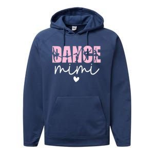 Dance Mimi Grandma Mimi Of A Dancer Dancing Mimi Gift Performance Fleece Hoodie