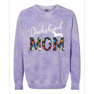 Dachshund Mom Gift Funny Gift Colorblast Crewneck Sweatshirt