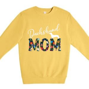 Dachshund Mom Gift Funny Gift Premium Crewneck Sweatshirt