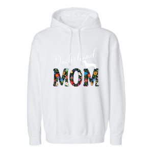 Dachshund Mom Gift Funny Gift Garment-Dyed Fleece Hoodie