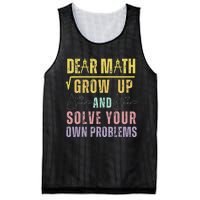 Dear Math Grow Up And Solve Your Own Problems Math Saying Mesh Reversible Basketball Jersey Tank