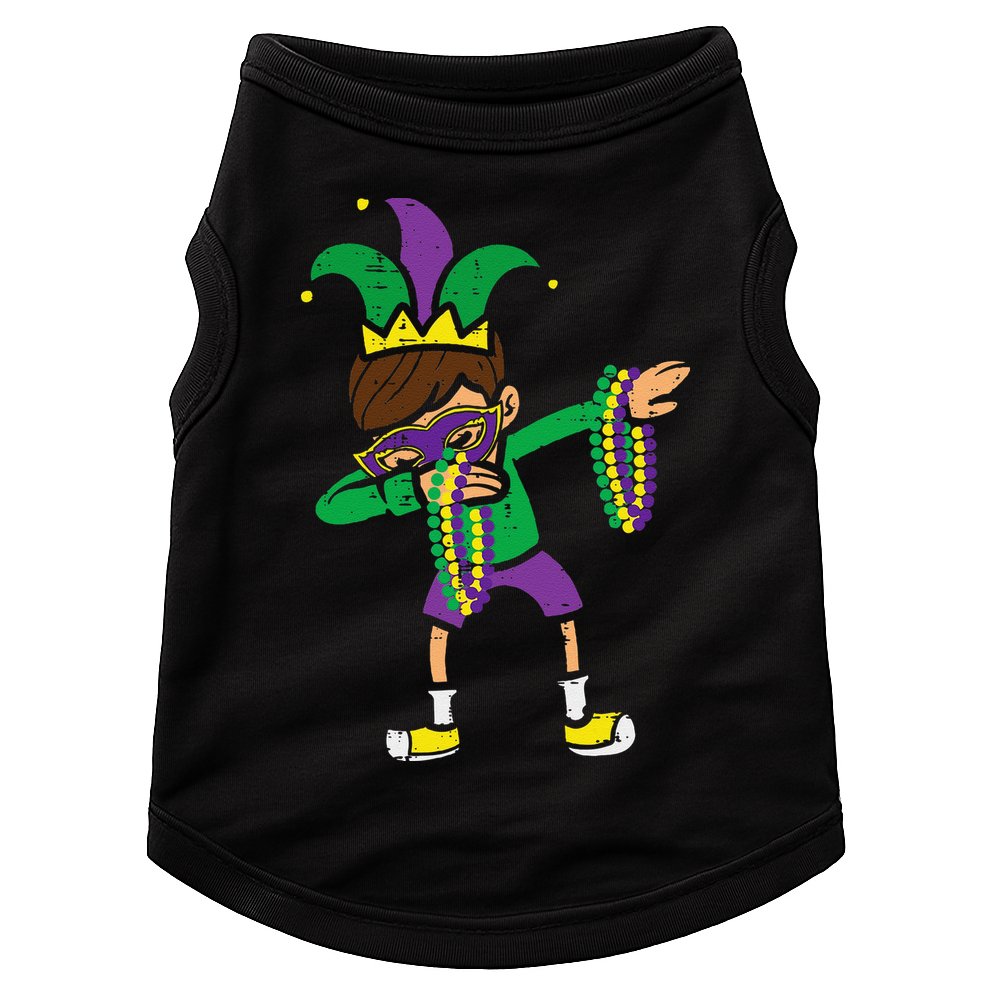 Dabbing Mardi Gras Dance Doggie Tank