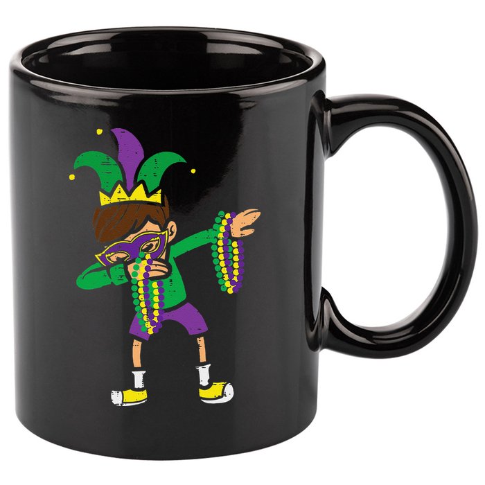 Dabbing Mardi Gras Dance 11oz C Handle Ceramic Mug