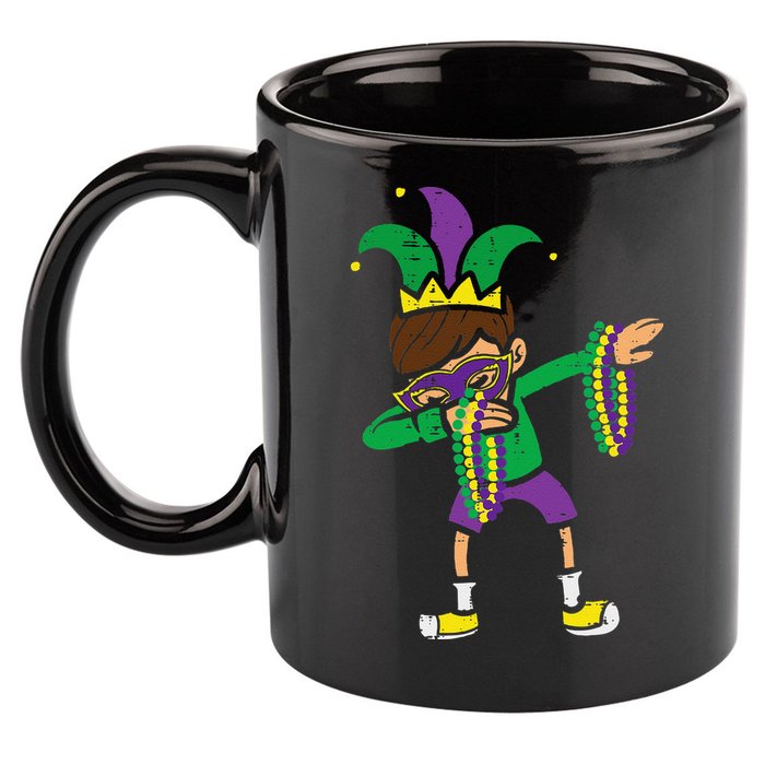 Dabbing Mardi Gras Dance 11oz C Handle Ceramic Mug