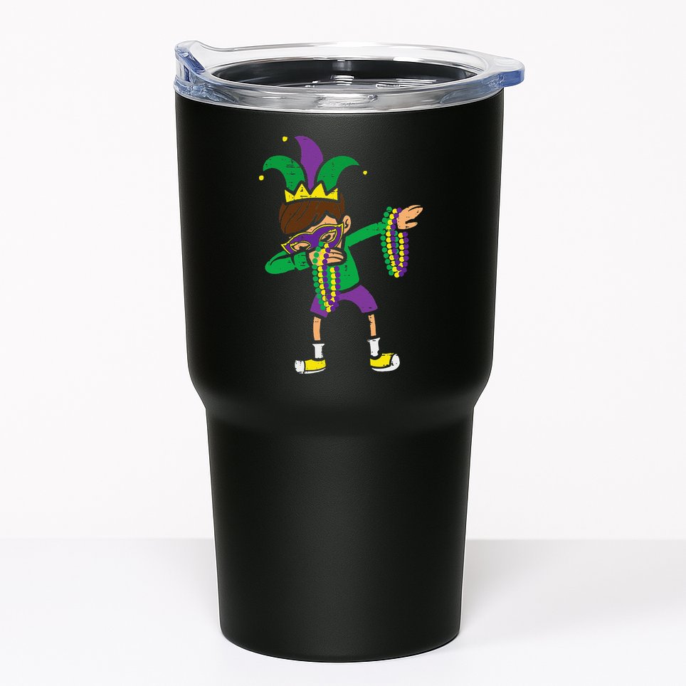 Dabbing Mardi Gras Dance Tumbler