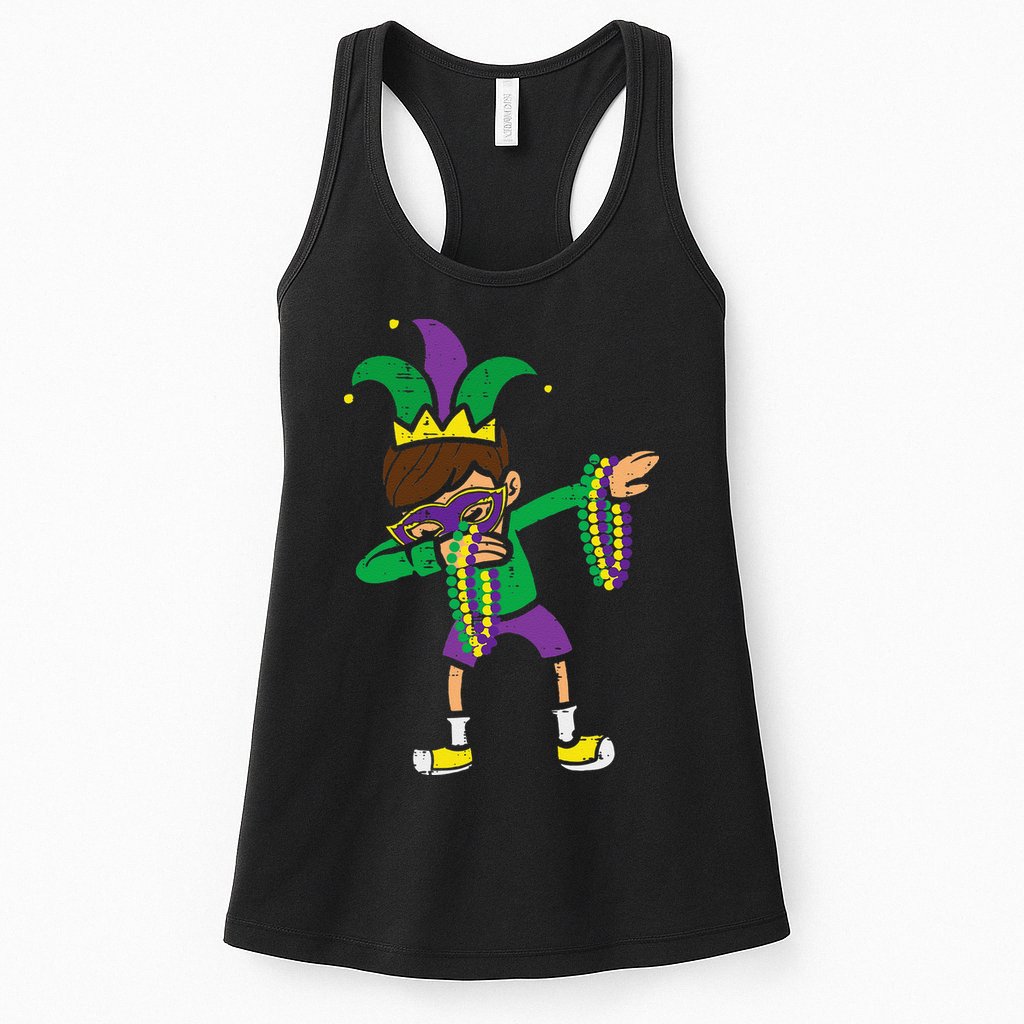 Dabbing Mardi Gras Dance Womens Tank Top