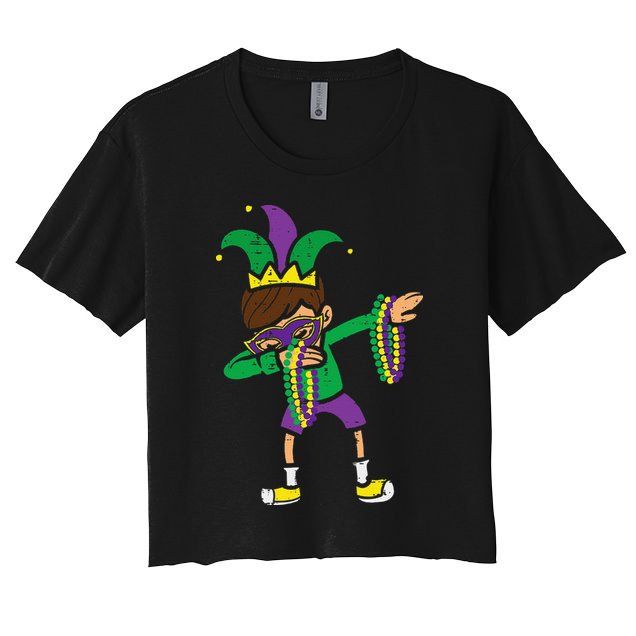 Dabbing Mardi Gras Dance Crop Top