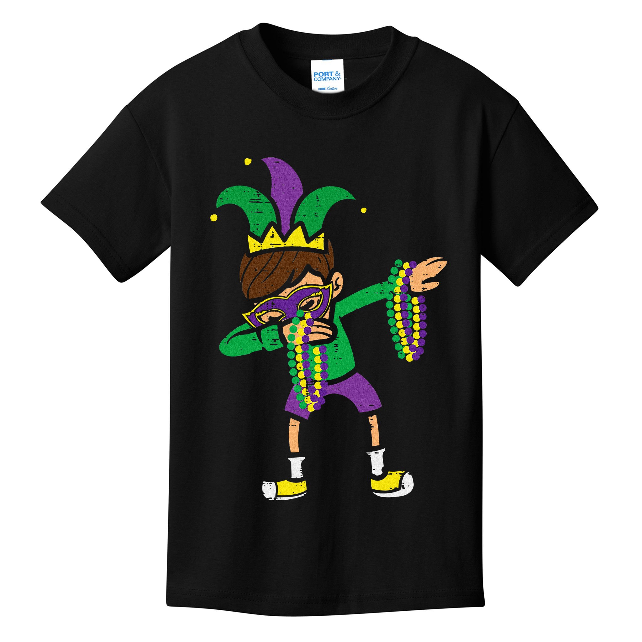 Dabbing Mardi Gras Dance Kids T-Shirt
