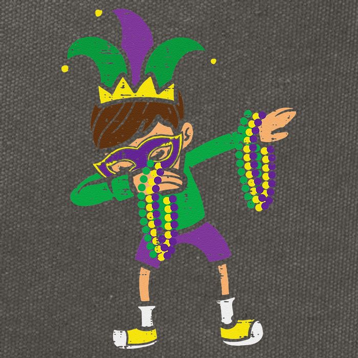 Dabbing Mardi Gras Dance Cotton Canvas Backpack