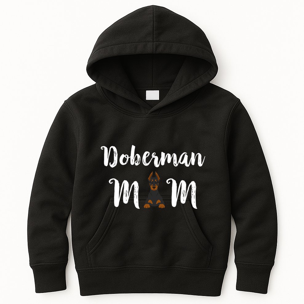 Doberman Mom Gift For MotherS Day Kids Hoodie