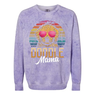 Doodle Mama Gift Goldendoodle Mom Goldendoodle Colorblast Crewneck Sweatshirt