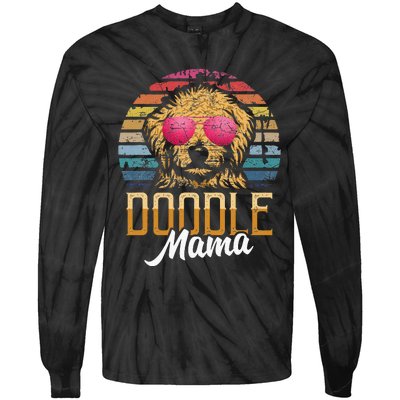 Doodle Mama Gift Goldendoodle Mom Goldendoodle Tie-Dye Long Sleeve Shirt