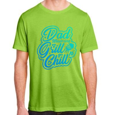 Dad Mastering Grillnchill Fathers Day Meaningful Gift Adult ChromaSoft Performance T-Shirt