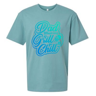 Dad Mastering Grillnchill Fathers Day Meaningful Gift Sueded Cloud Jersey T-Shirt