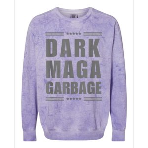 Dark Maga Garbage Funny Colorblast Crewneck Sweatshirt