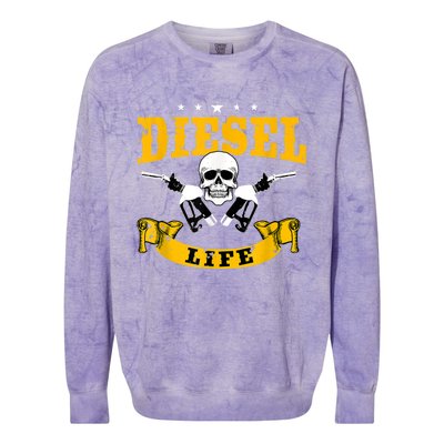 Diesel Mechanic Gifts Diesel Life Truck Repair Colorblast Crewneck Sweatshirt