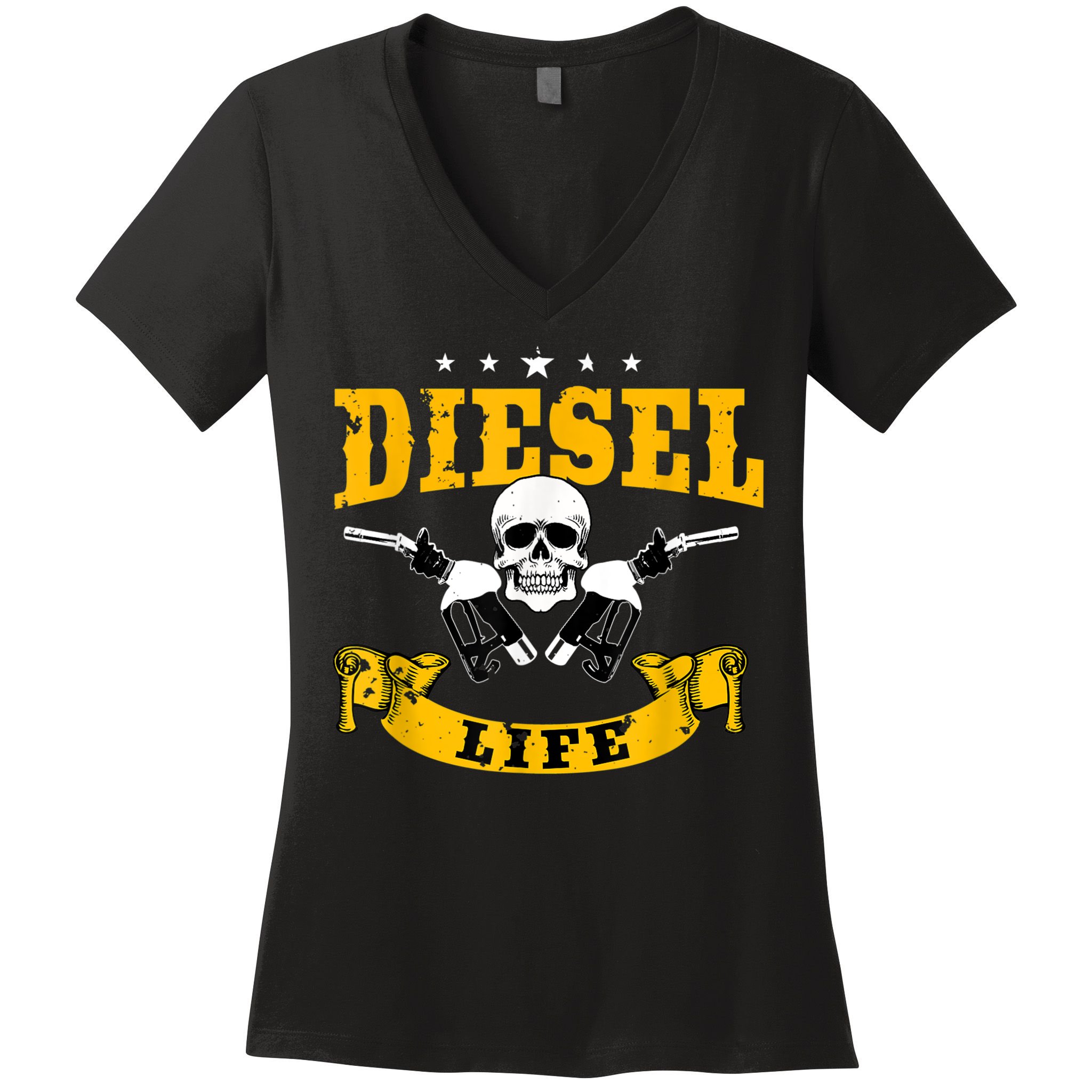 Diesel Mechanic Gifts Diesel Life Truck Repair Women's V-Neck T-Shirt