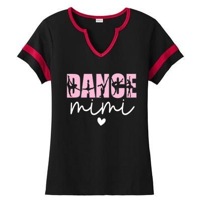 Dance Mimi Grandma Mimi Of A Dancer Dancing Mimi Ladies Halftime Notch Neck Tee