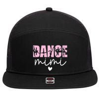 Dance Mimi Grandma Mimi Of A Dancer Dancing Mimi 7 Panel Mesh Trucker Snapback Hat