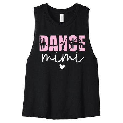 Dance Mimi Grandma Mimi Of A Dancer Dancing Mimi Women's Racerback Cropped Tank