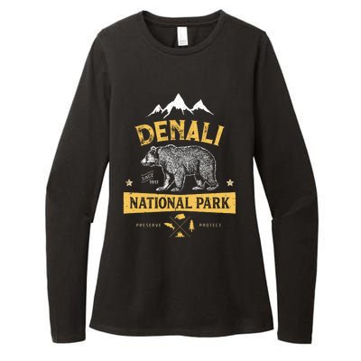 Denali Meaningful Gift National Park And Preserve Alaska Vintage Womens CVC Long Sleeve Shirt