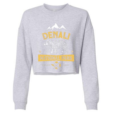 Denali Meaningful Gift National Park And Preserve Alaska Vintage Cropped Pullover Crew