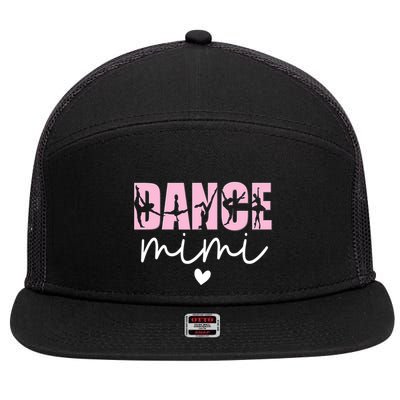Dance Mimi Grandma Mimi Of A Dancer Dancing Mimi 7 Panel Mesh Trucker Snapback Hat
