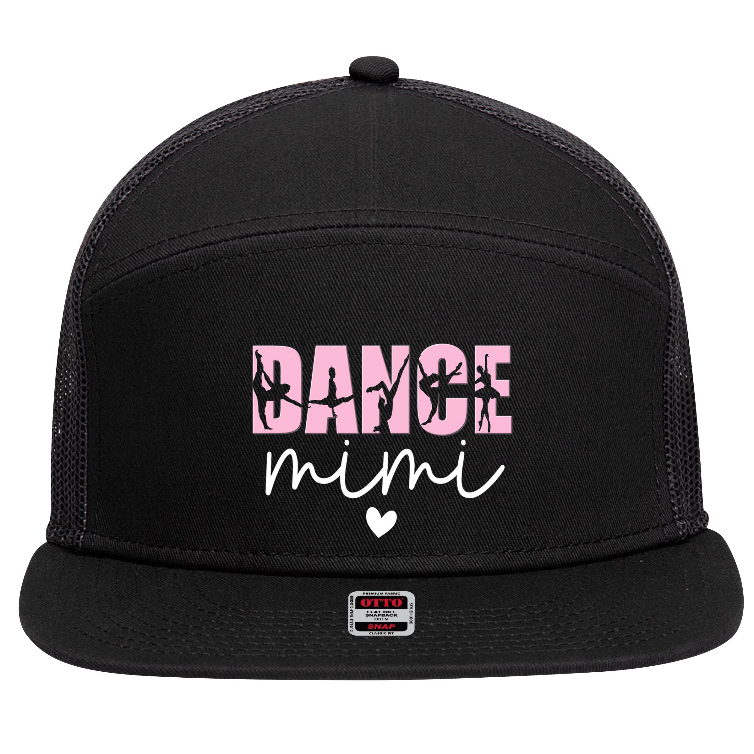 Dance Mimi Grandma Mimi Of A Dancer Dancing Mimi 7 Panel Mesh Trucker Snapback Hat