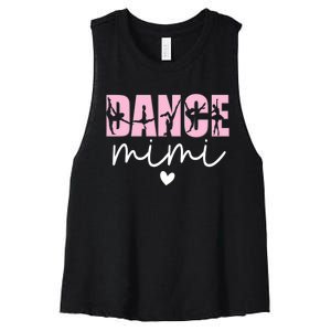 Dance Mimi Grandma Mimi Of A Dancer Dancing Mimi Women's Racerback Cropped Tank