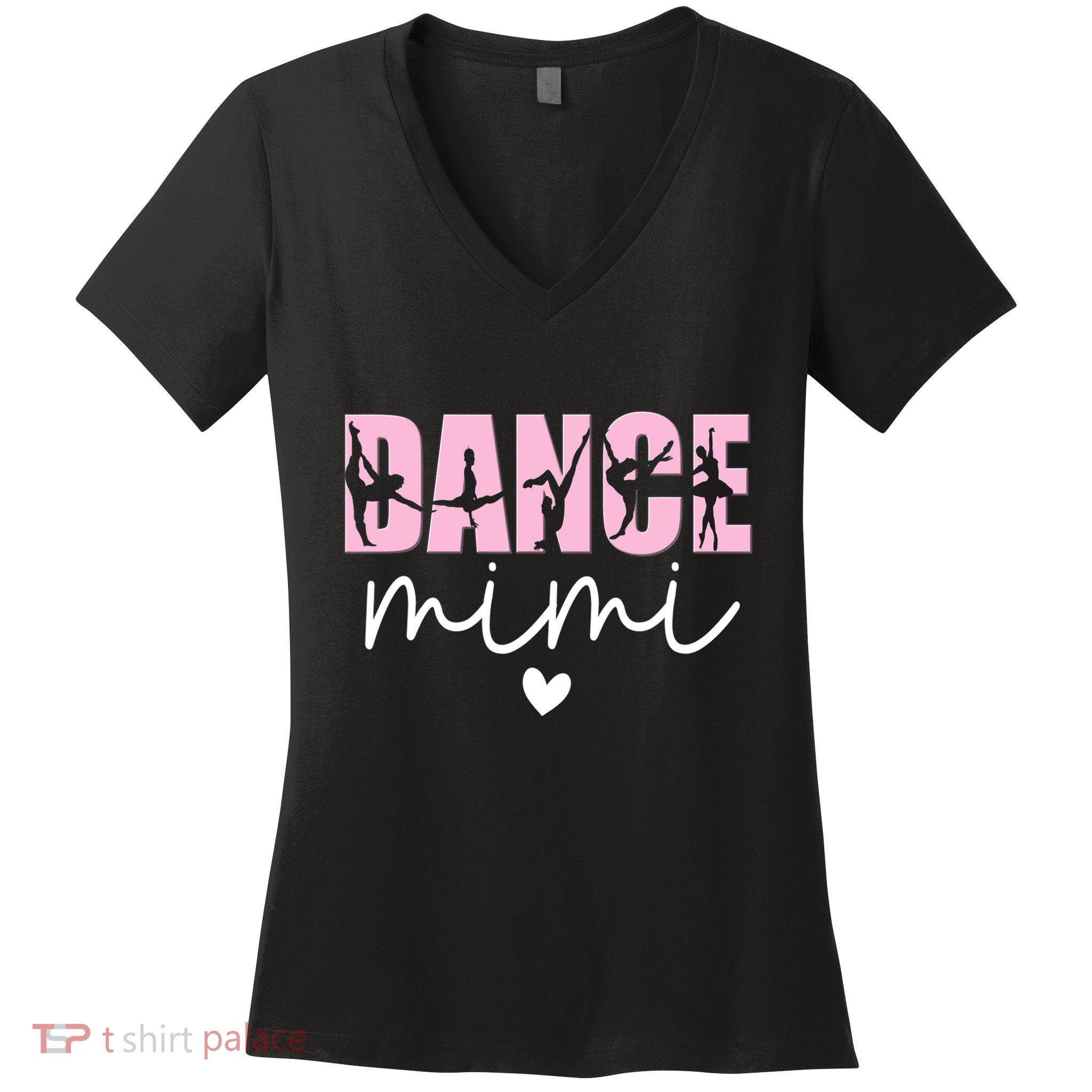 Dance Mimi Grandma Mimi Of A Dancer Dancing Mimi Women's V-Neck T-Shirt