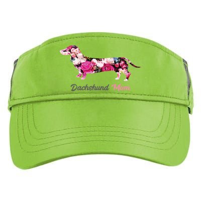 Dachshund Mom Gift Floral Doxie Mama MotherS Day Gift Adult Drive Performance Visor