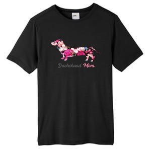 Dachshund Mom Gift Floral Doxie Mama MotherS Day Gift Tall Fusion ChromaSoft Performance T-Shirt