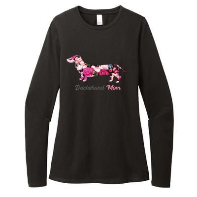 Dachshund Mom Gift Floral Doxie Mama MotherS Day Gift Womens CVC Long Sleeve Shirt