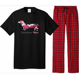 Dachshund Mom Gift Floral Doxie Mama MotherS Day Gift Pajama Set