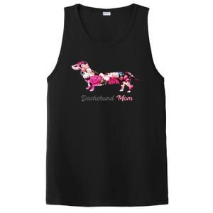 Dachshund Mom Gift Floral Doxie Mama MotherS Day Gift PosiCharge Competitor Tank