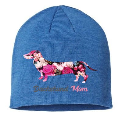 Dachshund Mom Gift Floral Doxie Mama MotherS Day Gift Sustainable Beanie