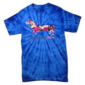 Dachshund Mom Gift Floral Doxie Mama MotherS Day Gift Tie-Dye T-Shirt