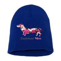 Dachshund Mom Gift Floral Doxie Mama MotherS Day Gift Short Acrylic Beanie