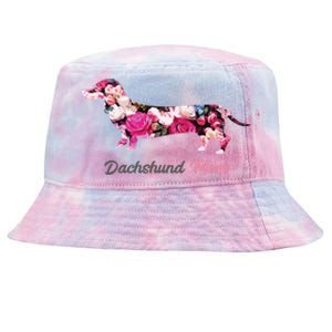 Dachshund Mom Gift Floral Doxie Mama MotherS Day Gift Tie-Dyed Bucket Hat