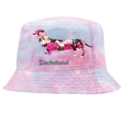 Dachshund Mom Gift Floral Doxie Mama MotherS Day Gift Tie-Dyed Bucket Hat