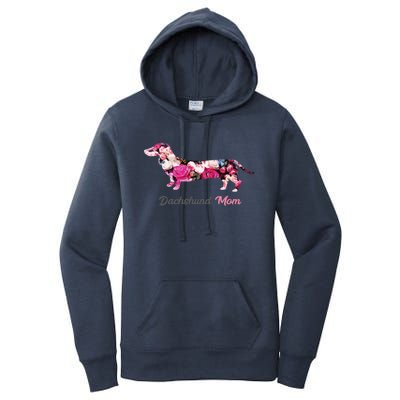 Dachshund Mom Gift Floral Doxie Mama MotherS Day Gift Women's Pullover Hoodie