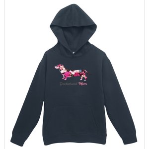 Dachshund Mom Gift Floral Doxie Mama MotherS Day Gift Urban Pullover Hoodie