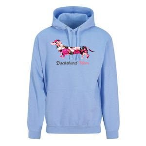 Dachshund Mom Gift Floral Doxie Mama MotherS Day Gift Unisex Surf Hoodie